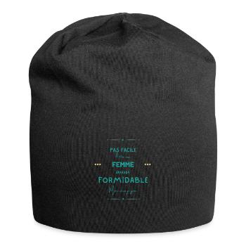 Femme formidable mais je gère - Bonnet en jersey - noir - Devant