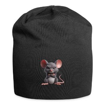 Souris Sinistre 1 - Bonnet en jersey - noir - Devant