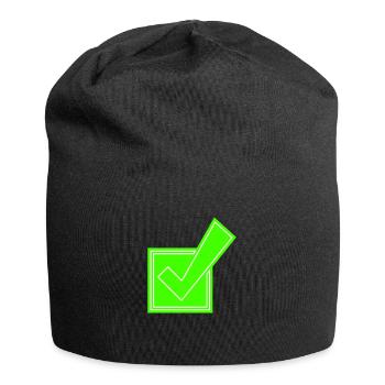 Cochez le symbole - Bonnet en jersey - noir - Devant