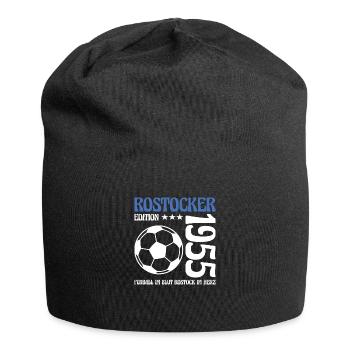 Rostocker Geburtstag 1955 Fußball Geschenk - Jersey-Beanie - Schwarz - Vorne