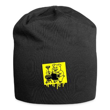 Pork Grilling Beer - Jersey Beanie - black - Front