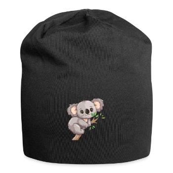 Happy koala ours koala sur bambou - Bonnet en jersey - noir - Devant