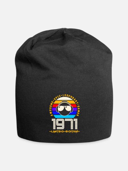 1971 - Jersey-Beanie - Schwarz