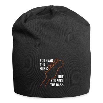 You hear the music and feel the bass - Jersey Beanie - black - Front