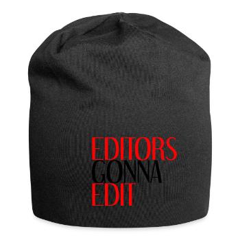 Les éditeurs vont à Edit 4 - Bonnet en jersey - noir - Devant