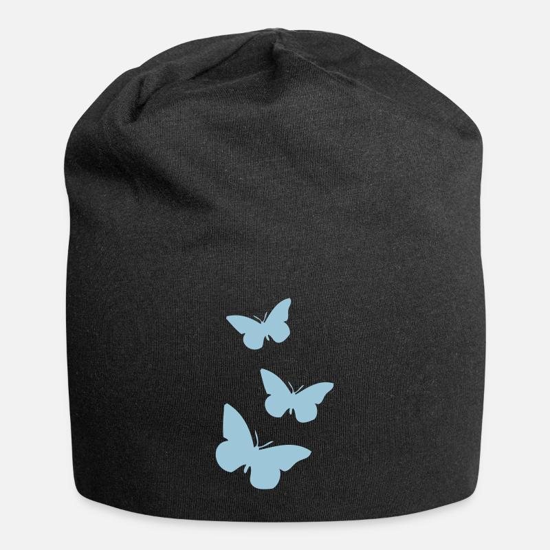 Schmetterling - Jersey-Beanie - Schwarz