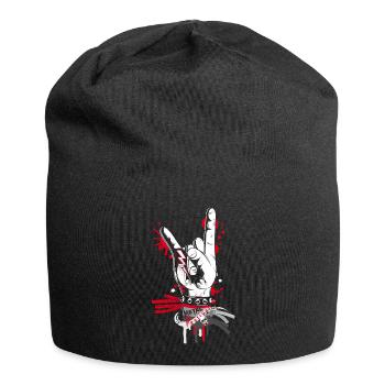 Metal and rock hand sign - Jersey Beanie - black - Front