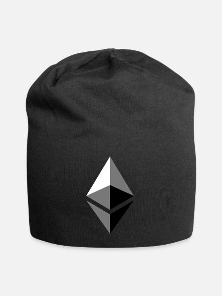 etherium ether ETH - Jersey Beanie - black