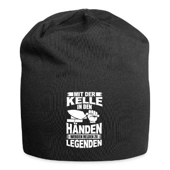 MAURER BERUF HANDWERK ARBEIT JOB GESCHENK BAU - Jersey-Beanie - Schwarz - Vorne