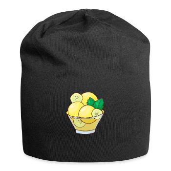Eis Speiseeis Eiskrem Eiscreme Kugeleis Eisbecher - Jersey-Beanie - Schwarz - Vorne