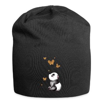 Rêver de panda de dessin animé - Bonnet en jersey - noir - Devant