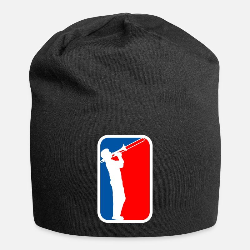 Posaune Trombone Logo - Jersey-Beanie - Schwarz