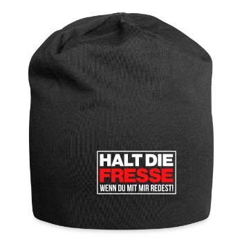 Lustiger Spruch Geschenkidee - Jersey-Beanie - Schwarz - Vorne