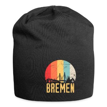 Bremen Skyline Silhouette Années 80 Retro Vintage - Bonnet en jersey - noir - Devant