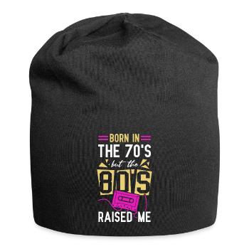 Born In The 70's But The 80's Raised Me - Jersey Beanie - black - Front