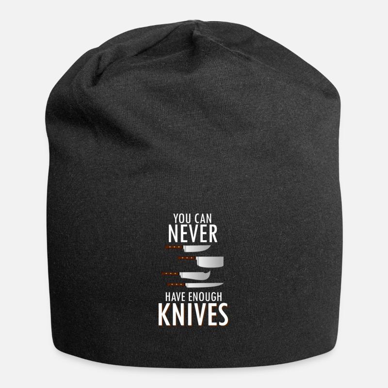 Koch Metzger Fleicher Messer Spruch Knives - Jersey-Beanie - Schwarz