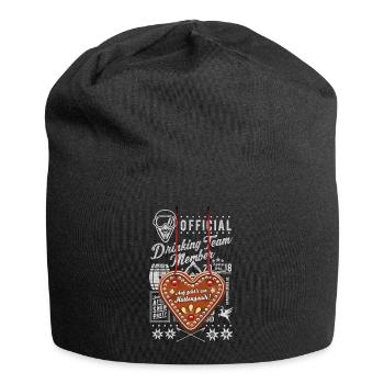 Apres Ski Hüttengaudi Lebkuchenherz - Jersey-Beanie - Schwarz - Vorne