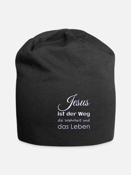 Jesus Christus, Bibelvers, Bibel, Jesus is Lord - Jersey-Beanie - Schwarz