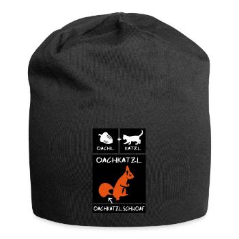 Eichhörnchen - Oachkatzlschwoaf - Jersey-Beanie - Schwarz - Vorne