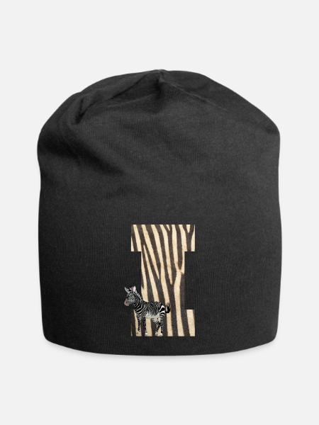 zebra i - Jersey-Beanie - Schwarz
