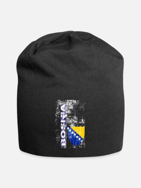 Bosnia - Jersey-Beanie - Schwarz
