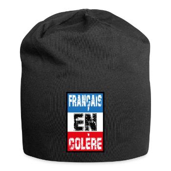 Français en colère - Bonnet en jersey - noir - Devant