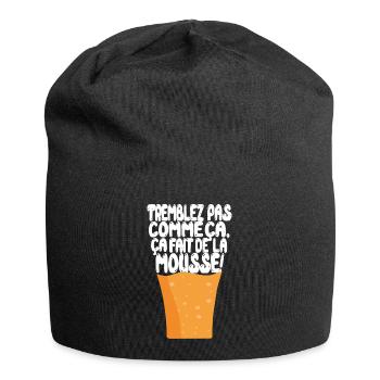 bière mousse 7ème compagnie - Bonnet en jersey - noir - Devant