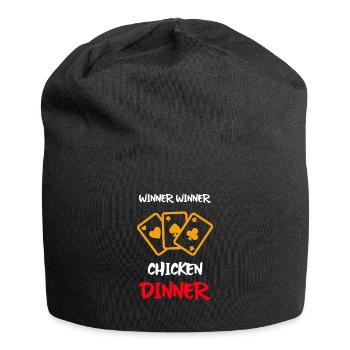 Winner Winner - Chicken Dinner - Jersey-Beanie - Schwarz - Vorne