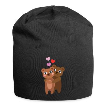 Bear Couple - Jersey Beanie - black - Front