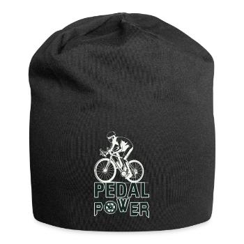 pedal power, Fahrrad, Bike, Bicycle - Jersey-Beanie - Schwarz - Vorne