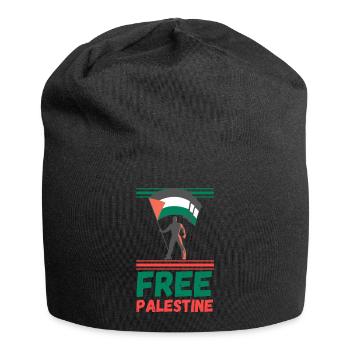 Free Palestine Palästina Frieden Freiheit - Jersey-Beanie - Schwarz - Vorne