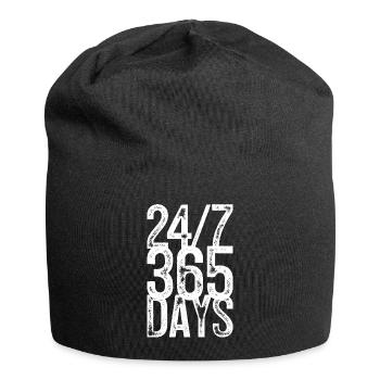 WORKAHOLIC 24/7 ARBEITSTIER HAMSTERRAD - Jersey-Beanie - Schwarz - Vorne
