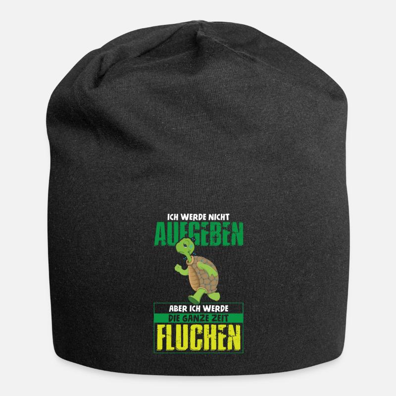 Wandern Ich werde nicht aufgeben - Jersey-Beanie - Schwarz