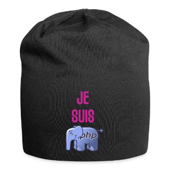 Je suis PHP ! - Bonnet en jersey - noir - Devant