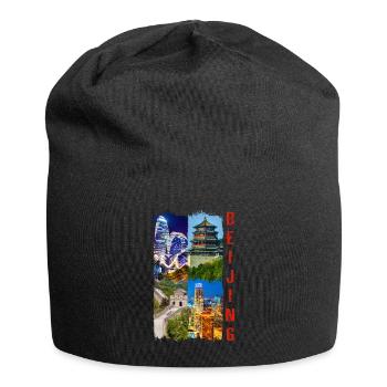 Beijing Beijing China Asia Asia City Skyline - Jersey Beanie - black - Front