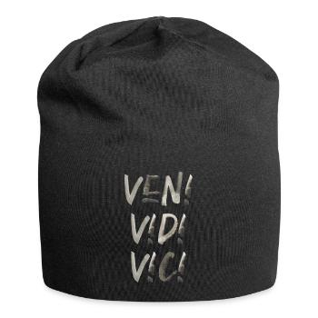 veni vedi vici latein Erfolg erfolgreich Caesar - Jersey-Beanie - Schwarz - Vorne