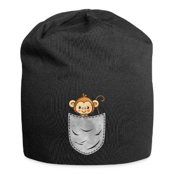 Pocket Monkey Animal In Your Pocket Monkey - Jersey-Beanie - Schwarz - Vorne