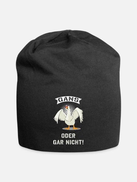 Gans oder gar nicht - Jersey-Beanie - Schwarz