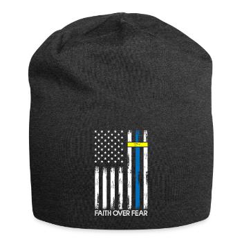 La foi sur la peur Ukraine Amérique Jésus Religion - Bonnet en jersey - charbon - Devant