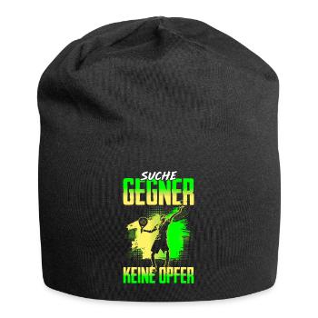 Suche Gegner Keine Opfer Tennisspieler - Jersey-Beanie - Schwarz - Vorne