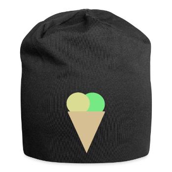 Eis in der Waffel - Jersey-Beanie - Schwarz - Vorne