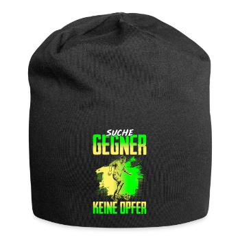 Fussballspieler Suche Gegner Keine Opfer - Jersey-Beanie - Schwarz - Vorne