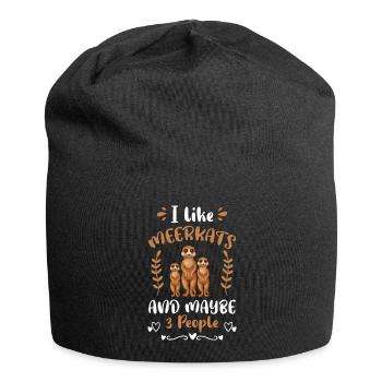 Afrika Zootier Lustig - Jersey-Beanie - Schwarz - Vorne