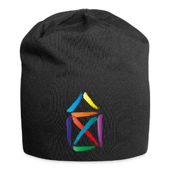 buntes haus - Jersey-Beanie - Schwarz - Vorne