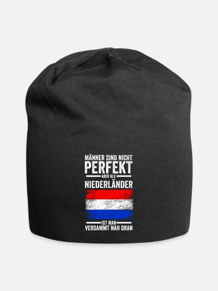 Holland Niederlande Niederländer Niederländisches - Jersey-Beanie - Schwarz