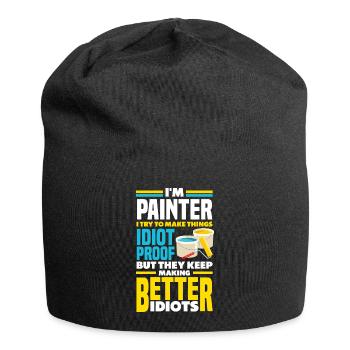 Peintre Peinture Drôle Citation - Bonnet en jersey - noir - Devant
