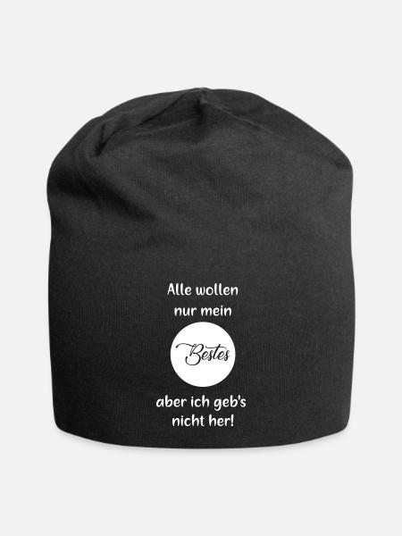 Alle wollen nur mein Bestes - Jersey-Beanie - Schwarz