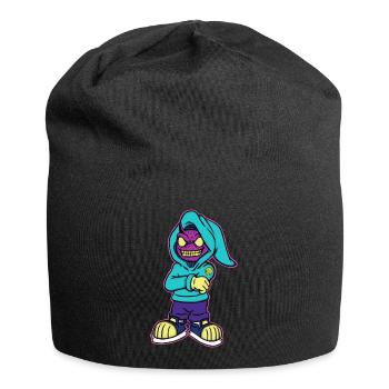 Neon Troll - Jersey Beanie - black - Front