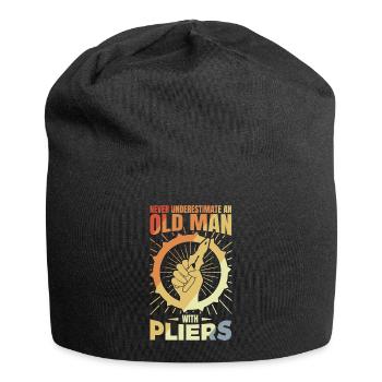 Old electronics technician - Jersey Beanie - black - Front