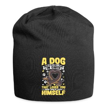 Dackel Liebe Dackel Spruch Hundespruch - Jersey-Beanie - Schwarz - Vorne